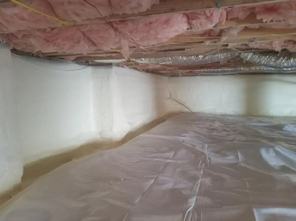 Crawl space encapsulation with closed-cell spray foam for Roof Waterproofing in Madisonville